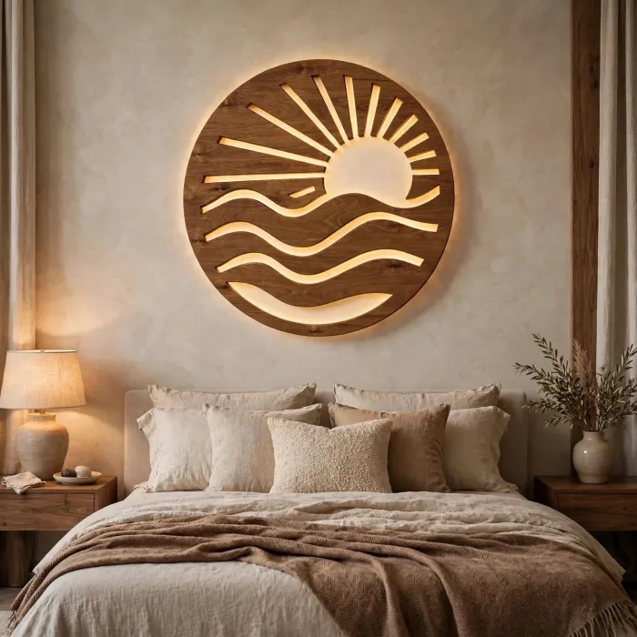 Boho Sun Wave Wall Art Coastal Sunrise Decor photo 17