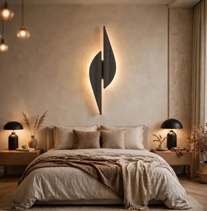 Modern Sculptural Wall Light Minimalist Ambient Art Decor photo 17