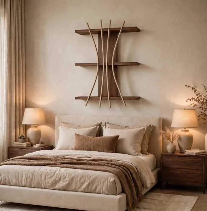 Minimalist Floating Wall Shelf Modern Decor Art photo 17