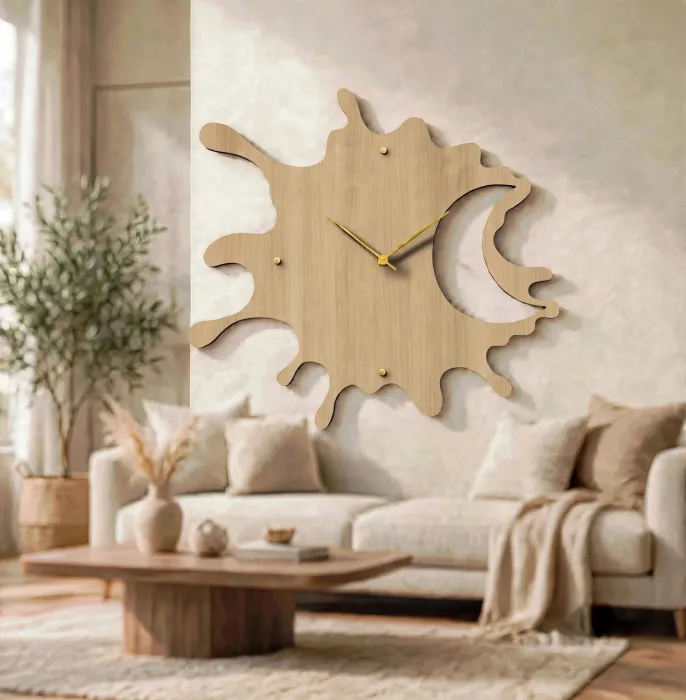 Large Decorative Wall Clock Abstract Modern Design photo 18