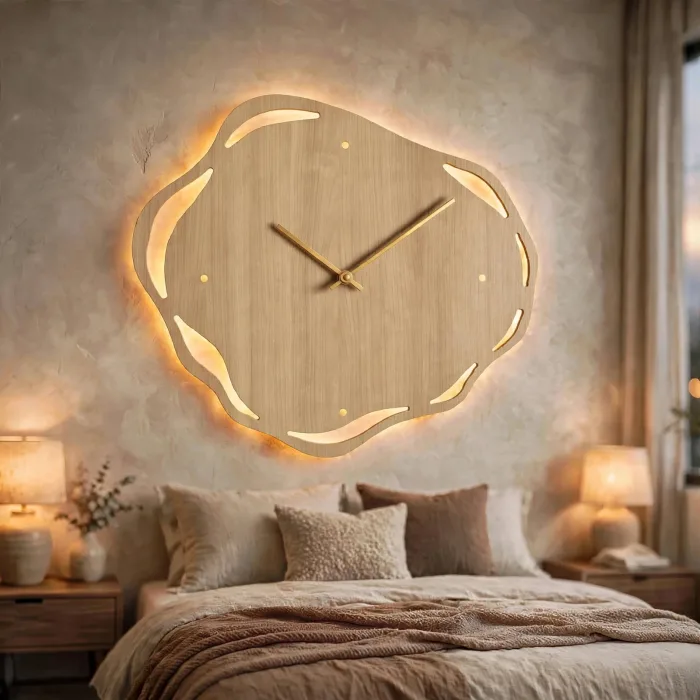 Large Organic Wall Clock Modern Living Room photo 18