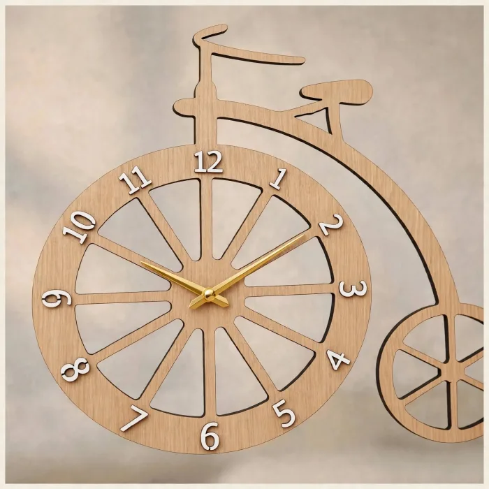 Unique Bicycle Wall Clock Large Modern Home Decor photo 18