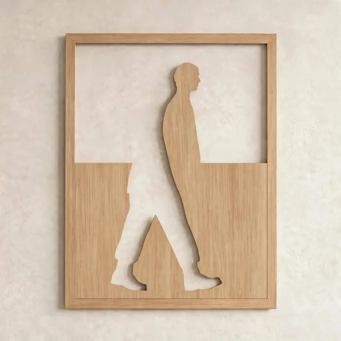 Minimalist Walking Man Illuminated Silhouette Wall Art Decor photo 18