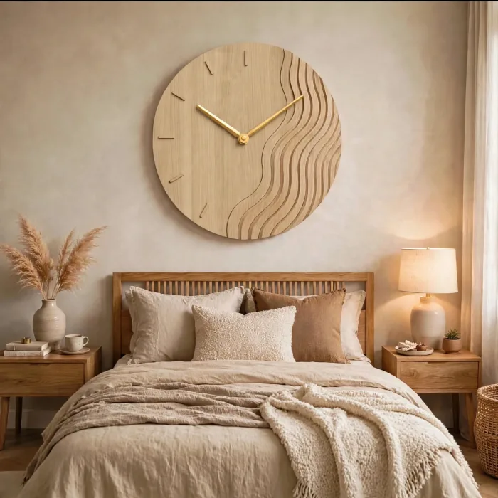 Large Modern Wall Clock With Ambient Light Decor photo 19