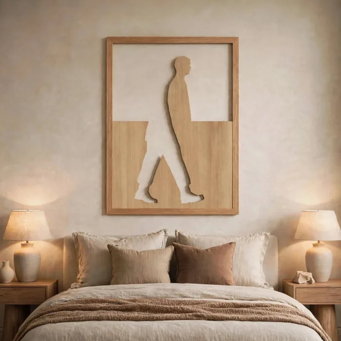 Minimalist Walking Man Illuminated Silhouette Wall Art Decor photo 19