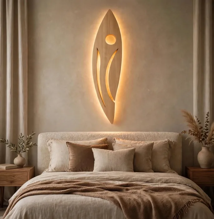 Modern Abstract Wall Light Sculpture Ambient Sconce Art photo 19