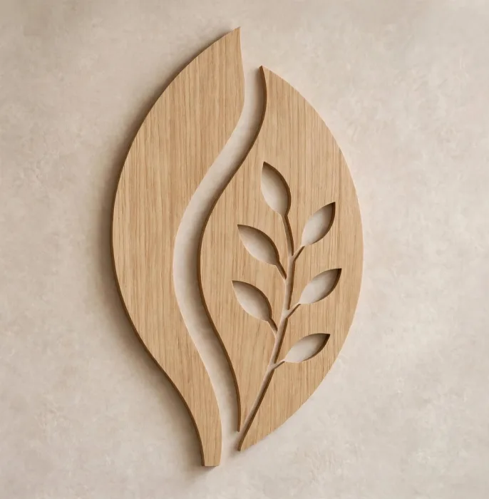 Modern Leaf Wall Art Lighted Minimalist Home Decor photo 19
