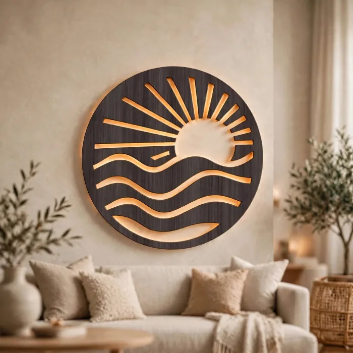 Boho Sun Wave Wall Art Coastal Sunrise Decor photo 19