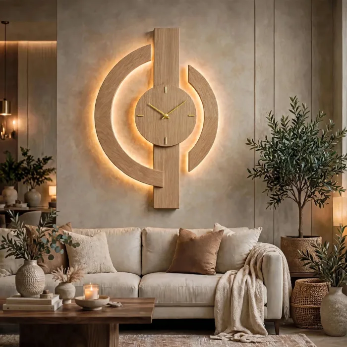 Large Minimalist Wall Clock Modern Living Room Decor photo 20