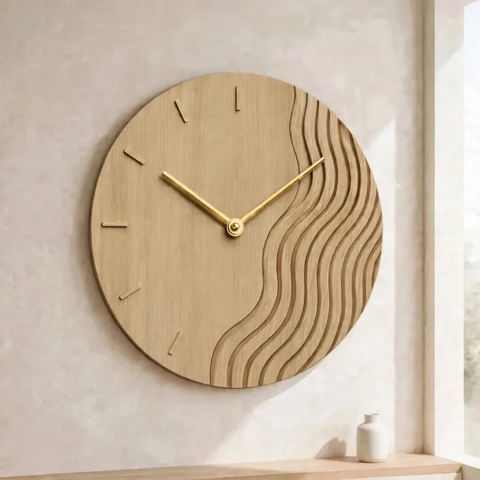 Large Modern Wall Clock With Ambient Light Decor photo 20