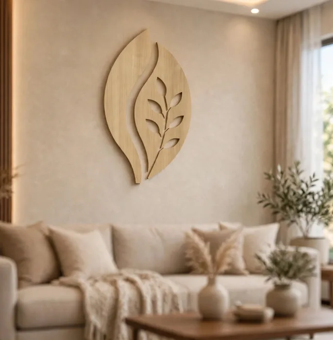 Modern Leaf Wall Art Lighted Minimalist Home Decor photo 20