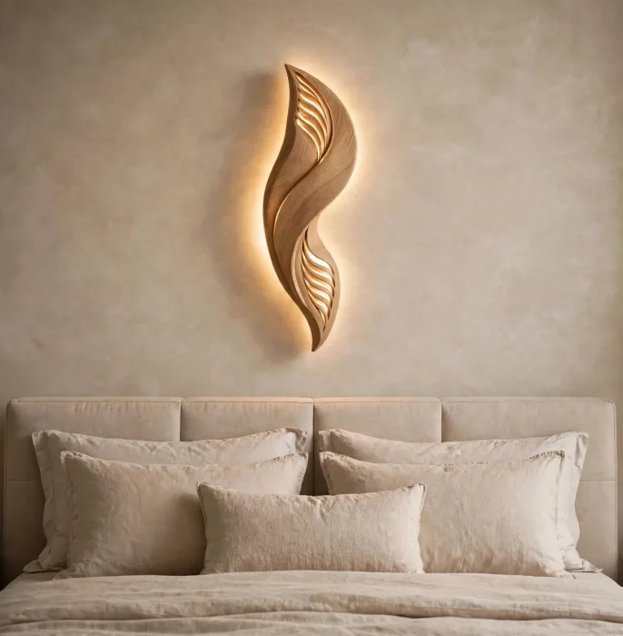 Modern Wall Art Light Sculptural Decorative Sconce Decor photo 20