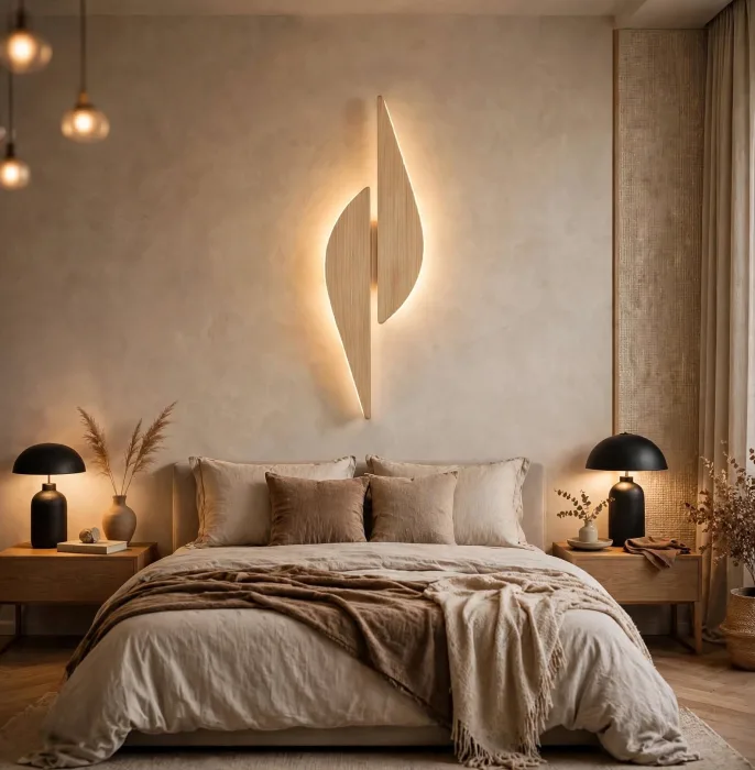 Modern Sculptural Wall Light Minimalist Ambient Art Decor photo 20
