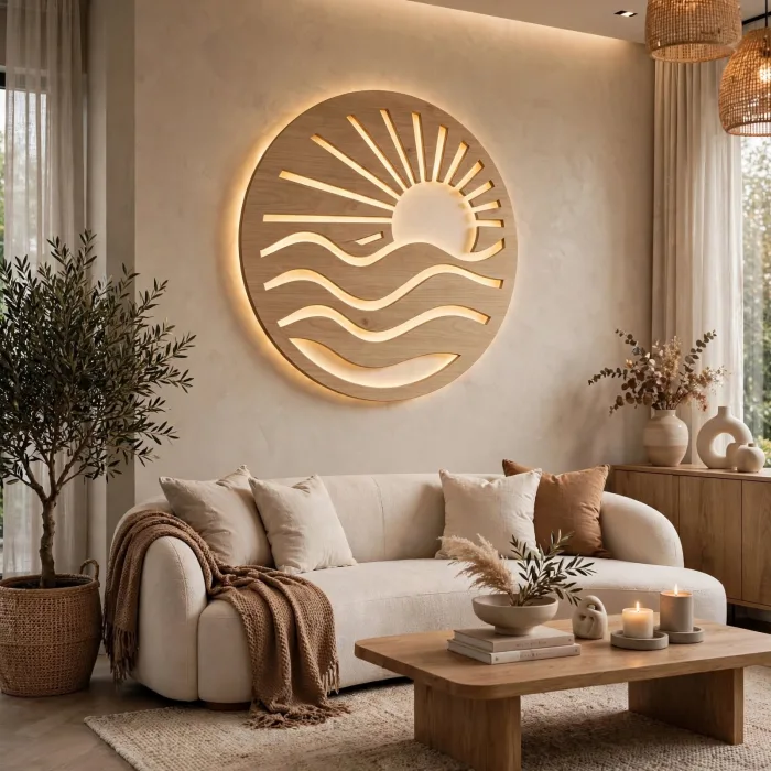 Boho Sun Wave Wall Art Coastal Sunrise Decor photo 21