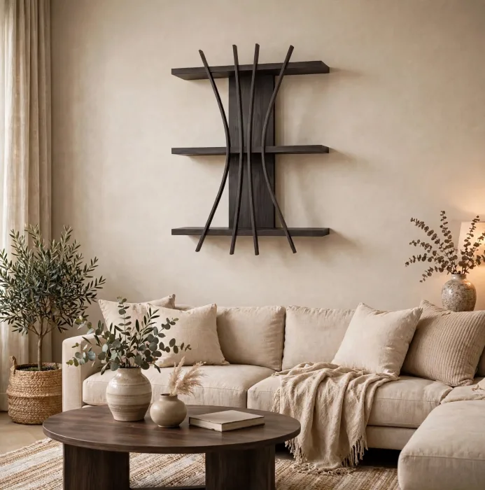 Minimalist Floating Wall Shelf Modern Decor Art photo 21