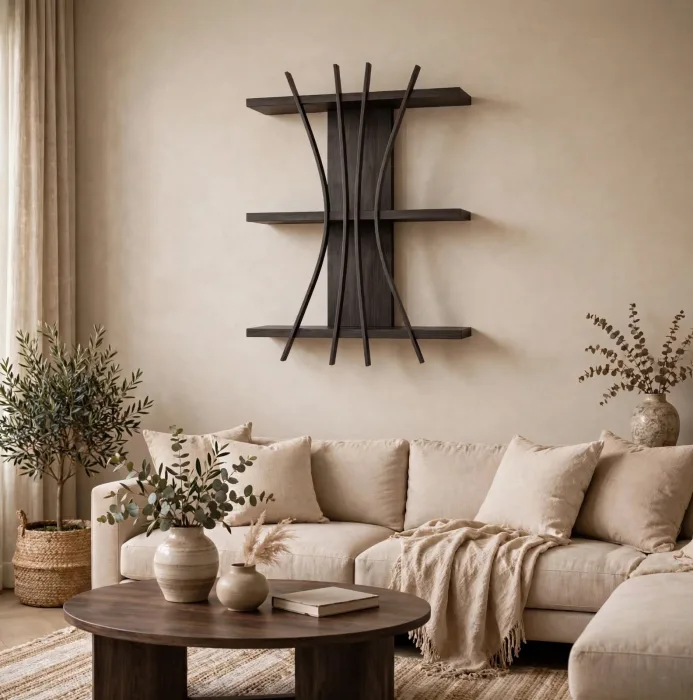 Minimalist Floating Wall Shelf Modern Decor Art photo 22
