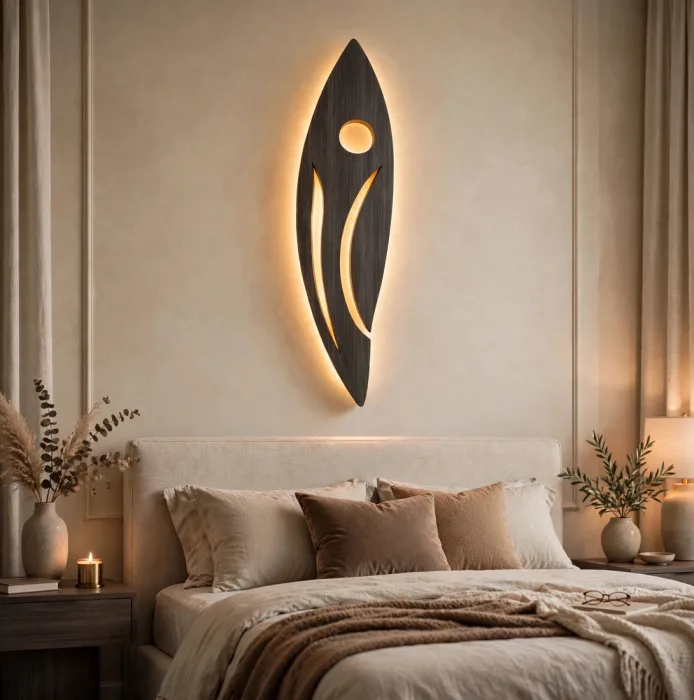 Modern Abstract Wall Light Sculpture Ambient Sconce Art photo 23