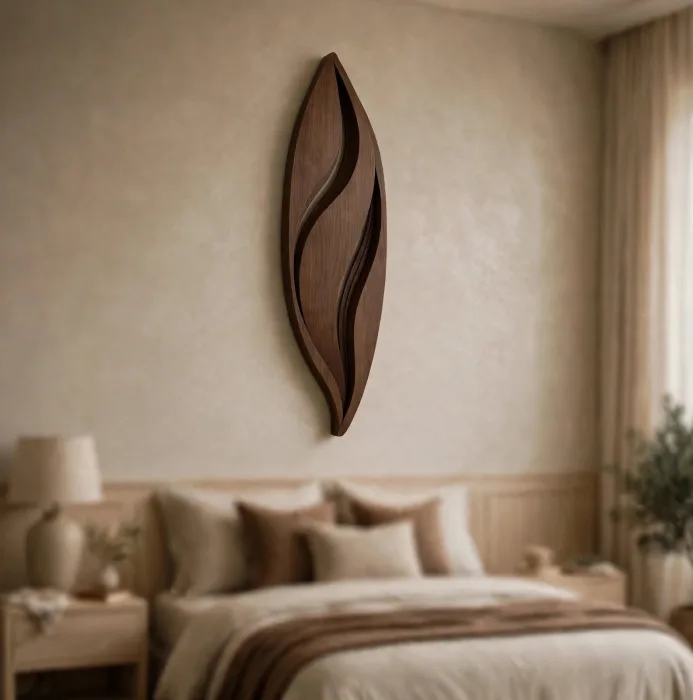 Modern Leaf Wall Light Sculpture Ambient Home Decor photo 24
