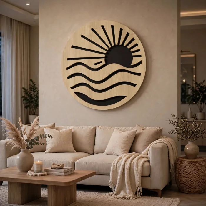 Boho Sun Wave Wall Art Coastal Sunrise Decor photo 24