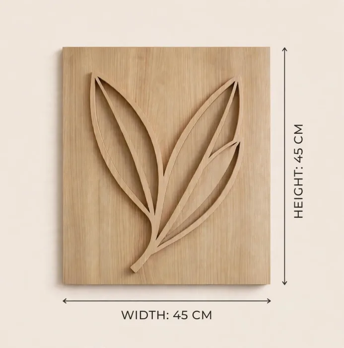 Modern Leaf Wall Art With Ambient Light Decor photo 26