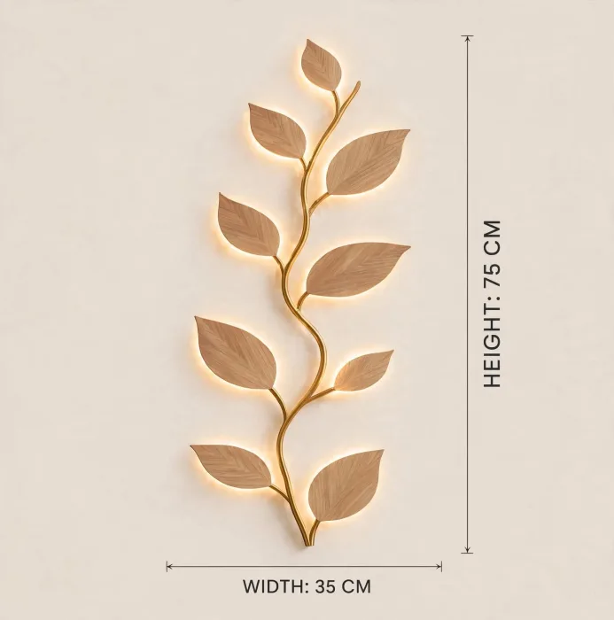 Leaf Vine Wall Light Botanical Modern Wall Decor photo 26