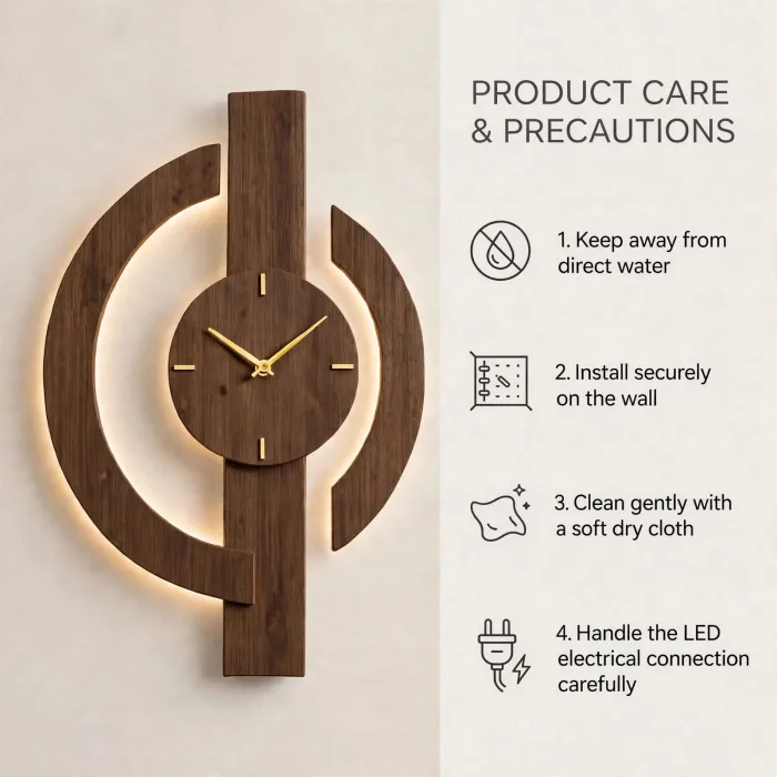 Large Minimalist Wall Clock Modern Living Room Decor photo 27