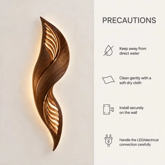 Sculptural Leaf Wall Sconce Modern Decorative Ambient Light photo 2