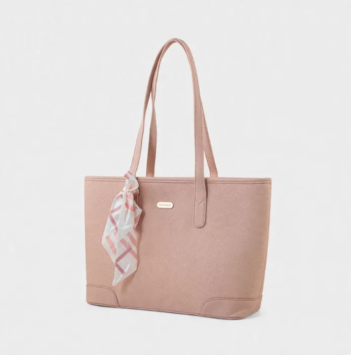 Stylish Blush Pink Tote Bag For Women Office Use photo 3