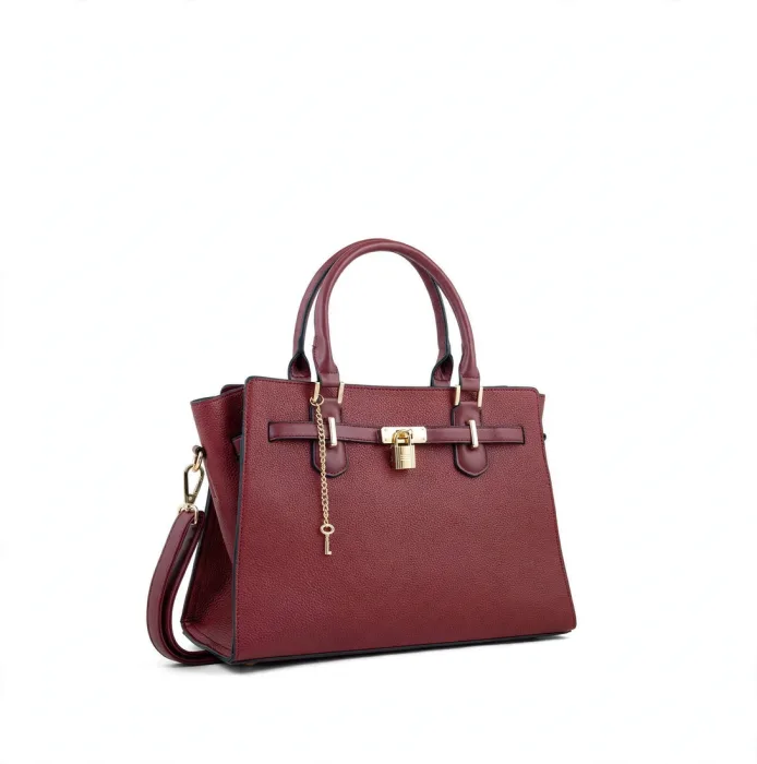 Stylish Burgundy Office Tote Bag For Everyday Women photo 2