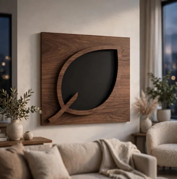 Modern Backlit Leaf Wall Art Light Home Decor photo 4