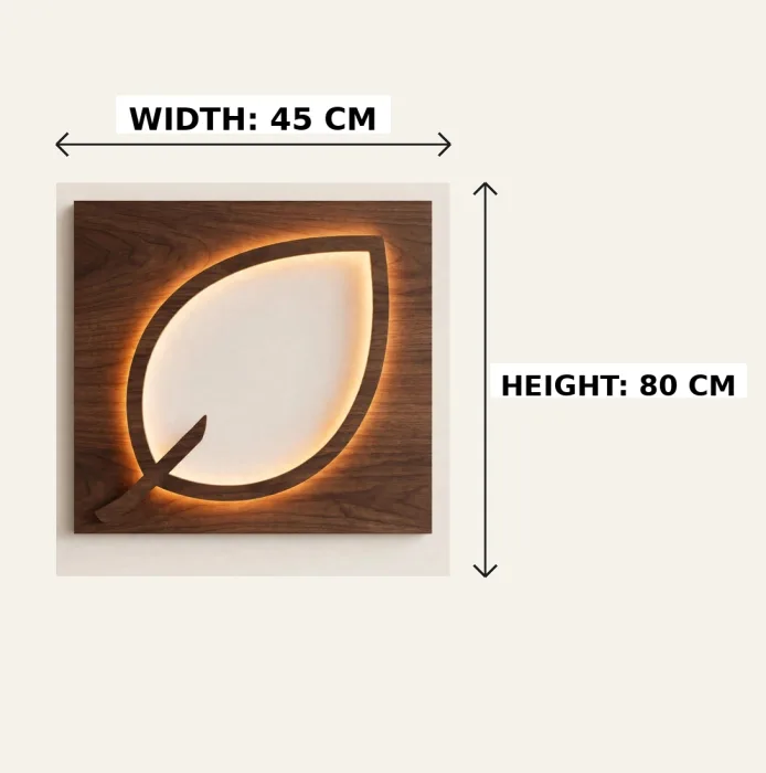 Modern Backlit Leaf Wall Art Light Home Decor photo 5