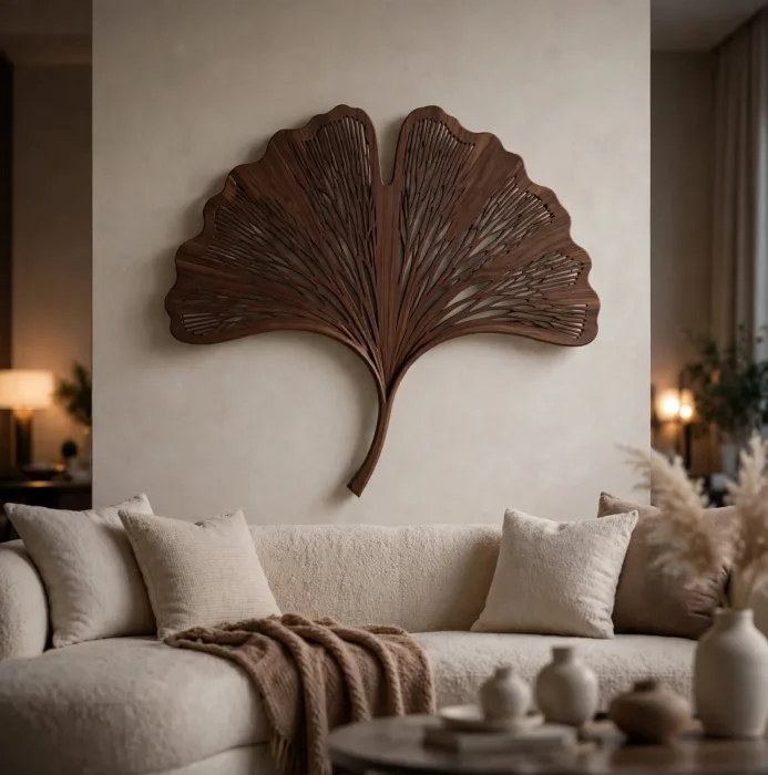 Ginkgo Leaf Wall Light Modern Botanical Home Decor photo 7