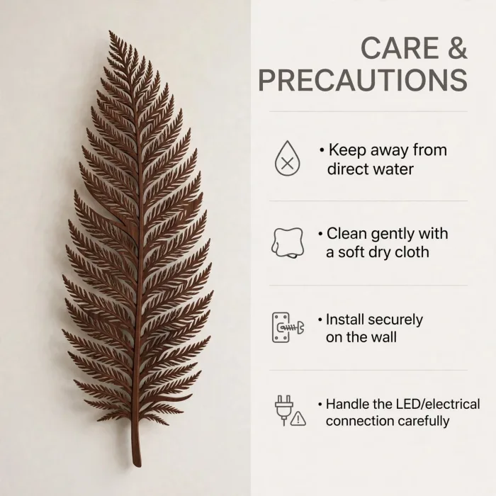Fern Leaf Wall Art Light Minimalist Nature Decor photo 5