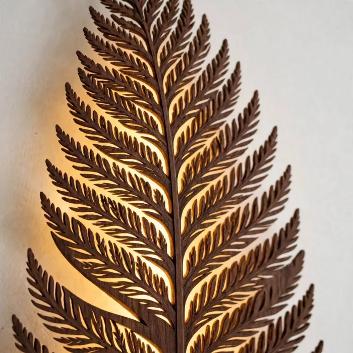 Fern Leaf Wall Art Light Minimalist Nature Decor photo 6