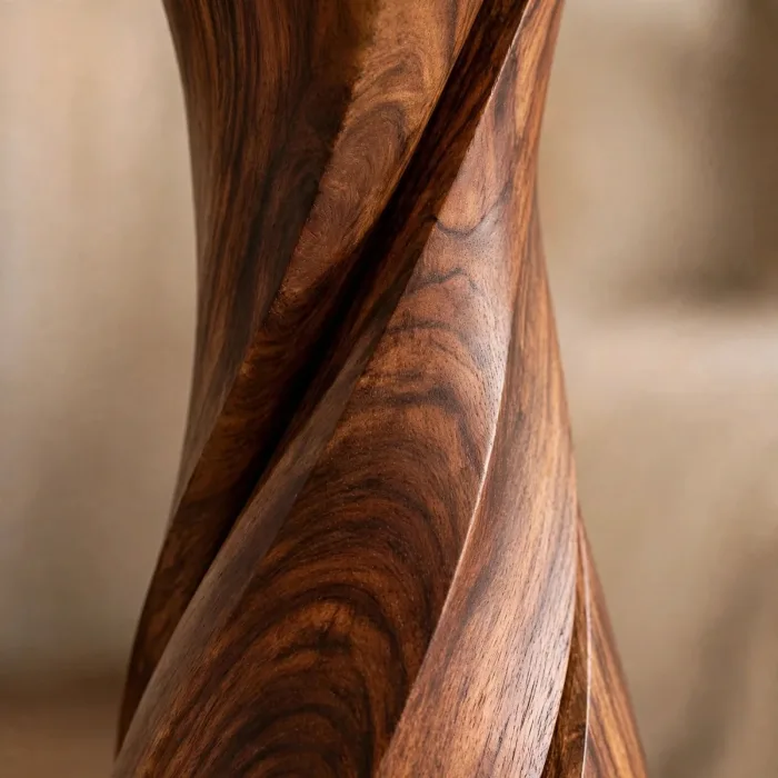 Handcrafted Tall Floor Vase with Light | Sculptural Standing Vase | Modern Decorative Flower Vase for Living Room Bedroom photo 3