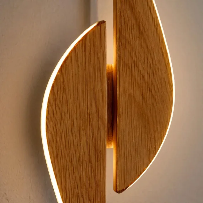 Modern Leaf Wall Sconce | Minimalist Sculptural Wall Light | Japandi Wall Decor Light | Decorative Wall Lamp for Living Room Bedroom photo 3