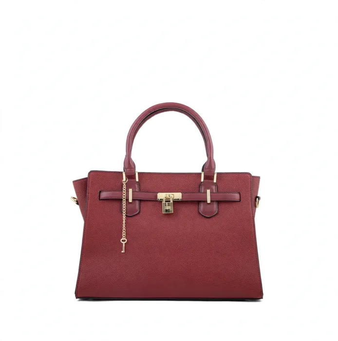 Stylish Burgundy Office Tote Bag For Everyday Women photo 3