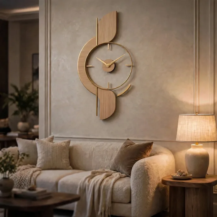 Large Modern Decorative Wall Clock Minimalist Living Room photo 3