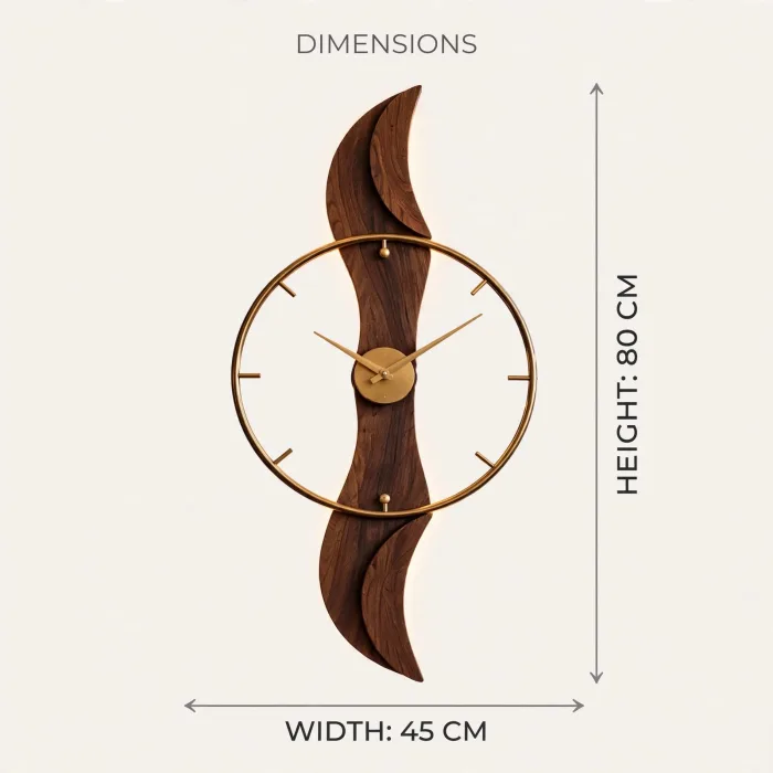 Large Modern Wall Clock with Light | Luxury Artistic Wall Clock | Illuminated Statement Clock | Designer Living Room Wall Decor photo 4