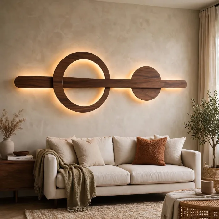 Minimalist Geometric LED Wall Sconce Modern Wall Art Light photo 4