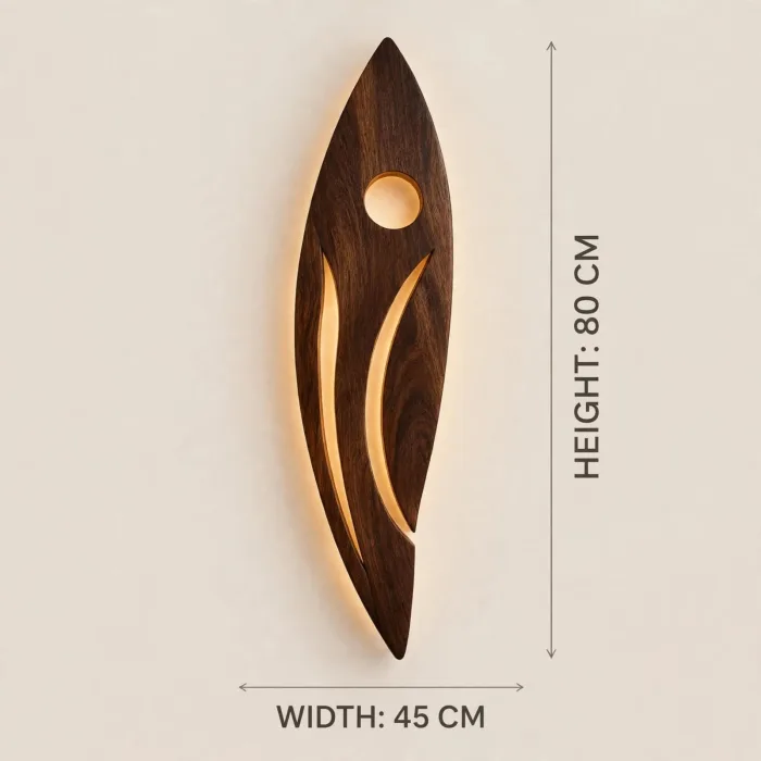 Modern Sculptural Wall Art with Warm Ambient Light Decor photo 4