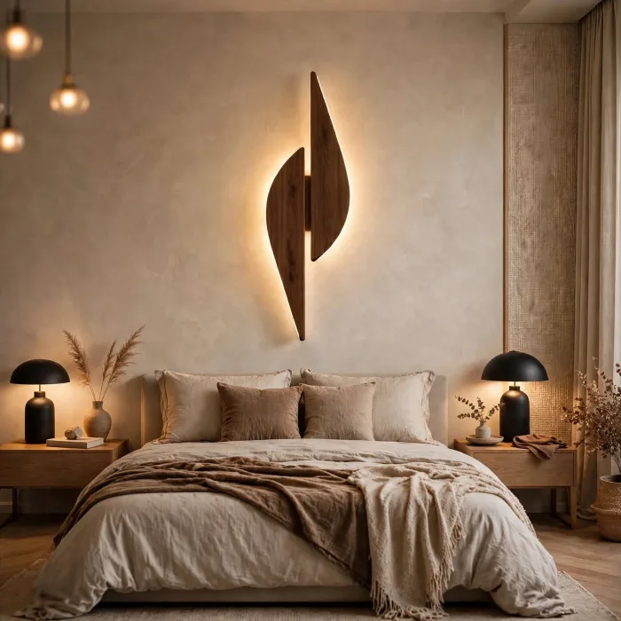 Modern Sculptural Wall Light Minimalist Ambient Art Decor photo 4