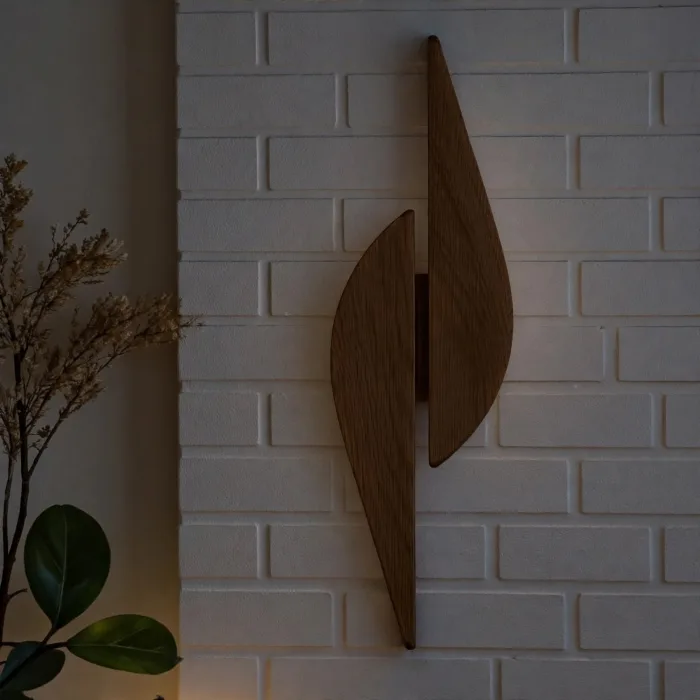 Modern Leaf Wall Sconce | Minimalist Sculptural Wall Light | Japandi Wall Decor Light | Decorative Wall Lamp for Living Room Bedroom photo 5