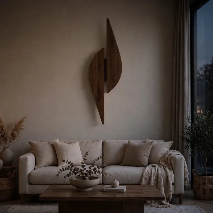 Modern Sculptural Wall Light Minimalist Ambient Art Decor photo 5