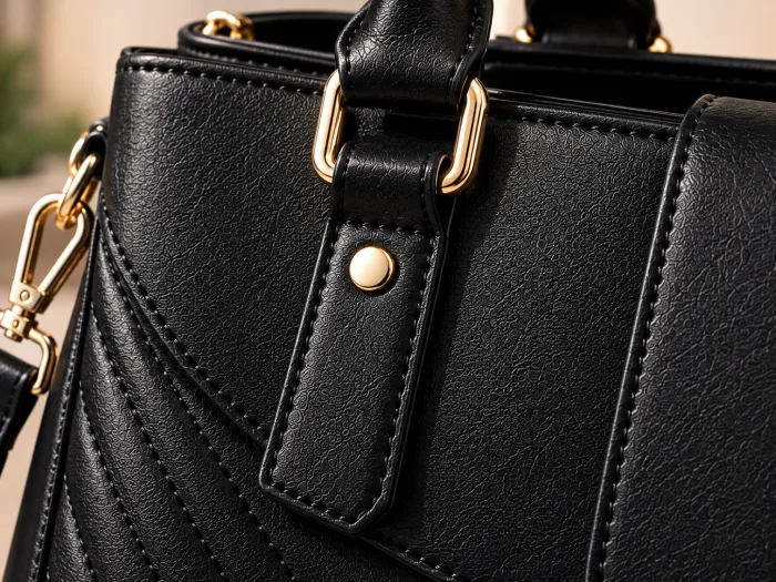 Elegant Black Structured Leather Handbag for Women photo 6