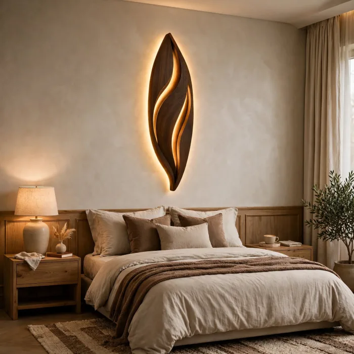 Minimalist Sculptural Wall Art Light Modern Ambient Decor photo 6