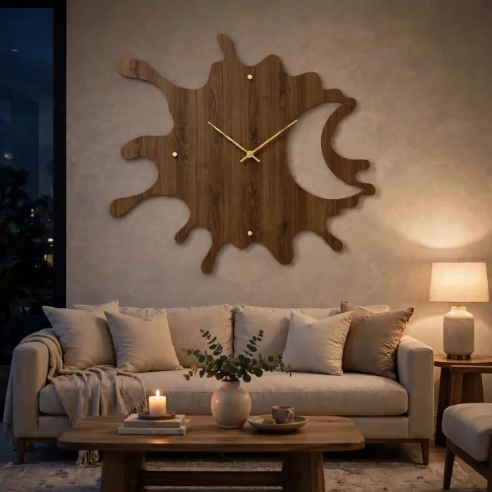 Large Decorative Wall Clock Abstract Modern Design photo 5