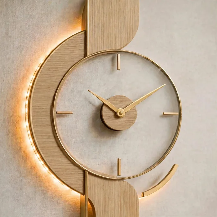 Large Modern Decorative Wall Clock Minimalist Living Room photo 6
