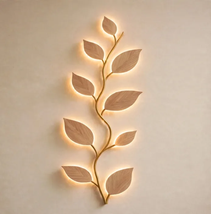 Leaf Vine Wall Light Botanical Modern Wall Decor photo 6