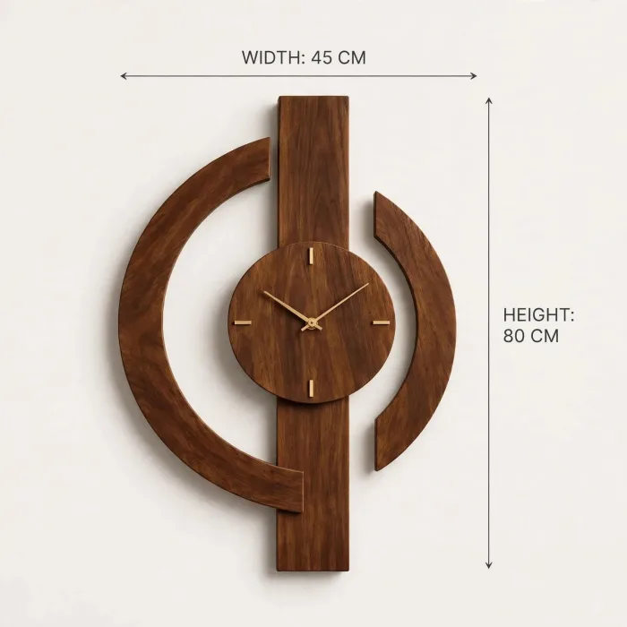 Large Modern Wall Clock with Backlight, Geometric Wall Clock, Lighted Wall Clock, Minimalist Wall Clock for Living Room Bedroom photo 7